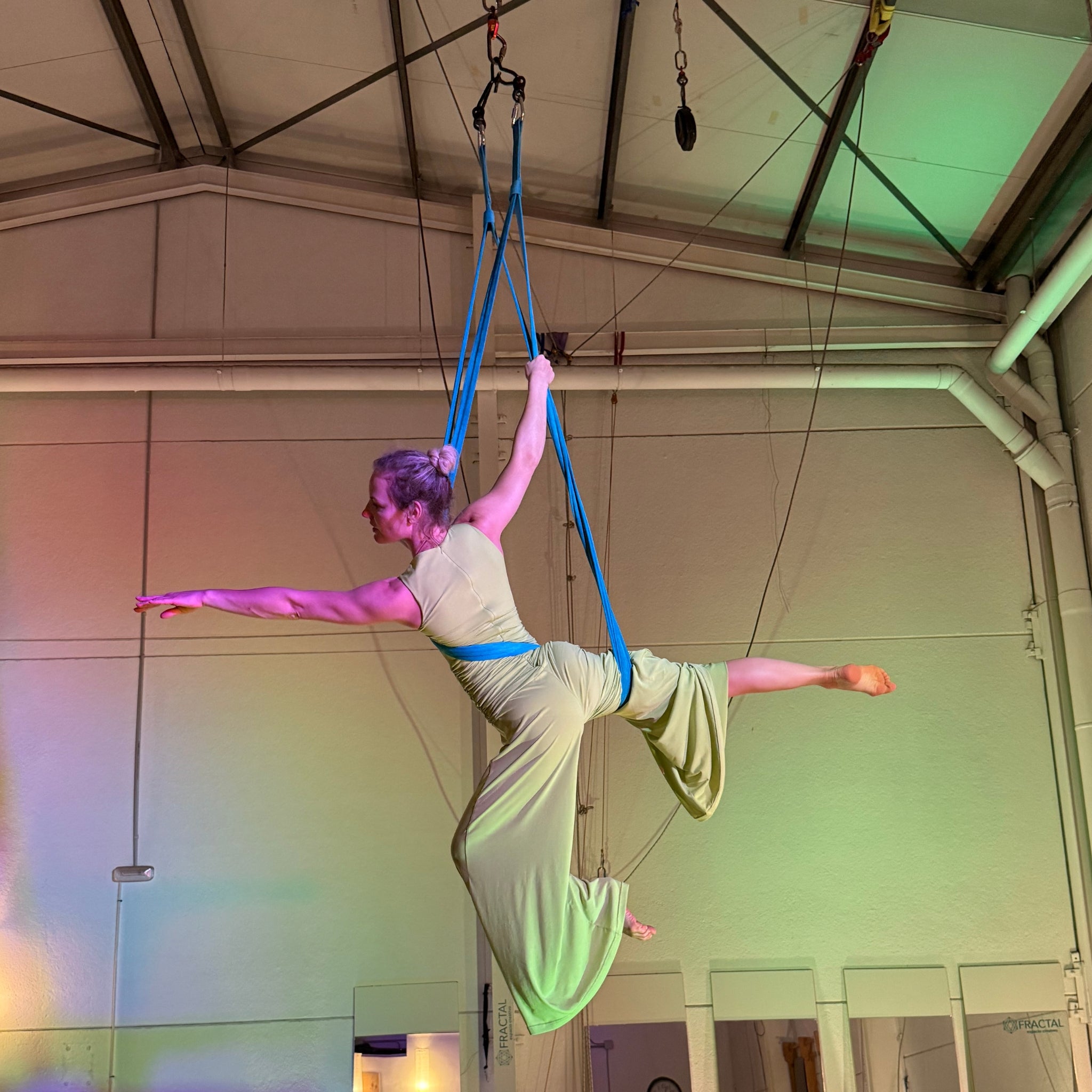 Heavy-Duty Aerial Straps and Bodyloops with Velvet Covering for Aerial Dance